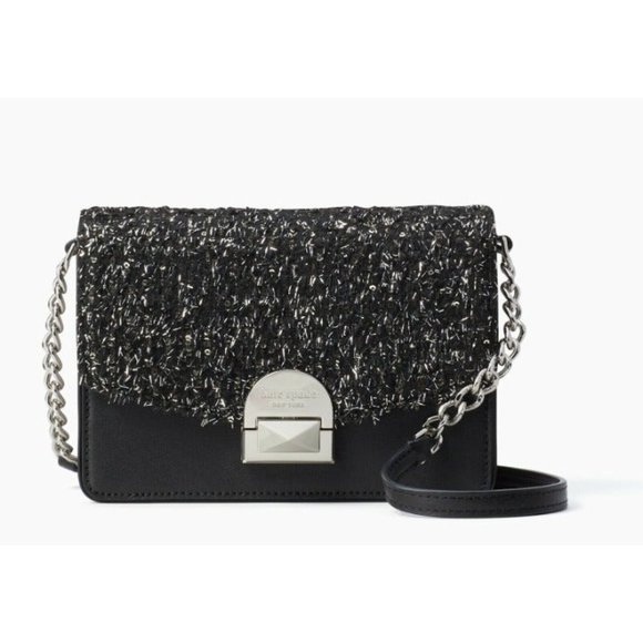 kate spade Bags Kate Spade Neve Tinsel Convertible Flap Crossbody Black Bag Msrp 379 Nwt